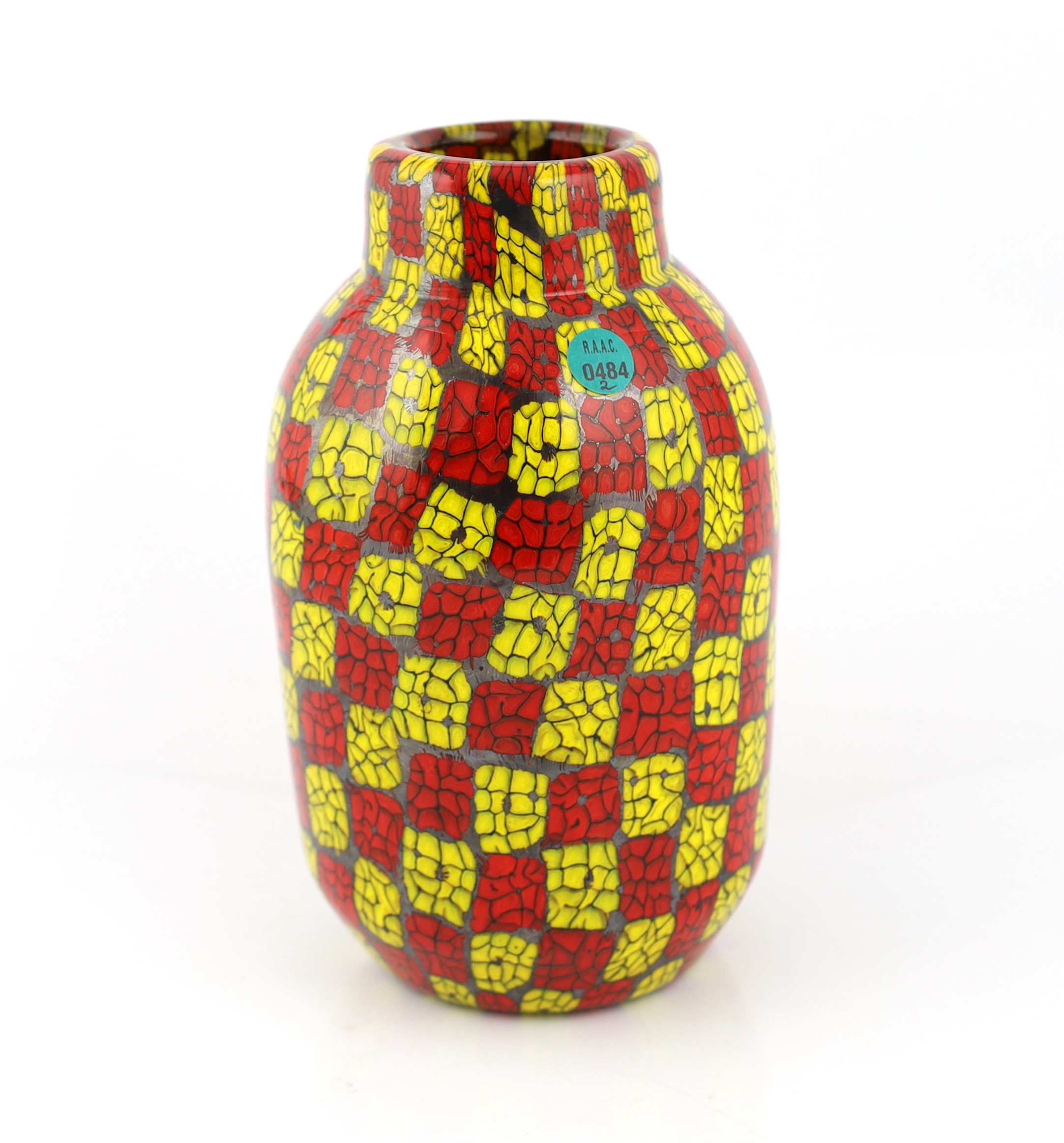 Vittorio Ferro (1932-2012), a Murano glass Murrine vase